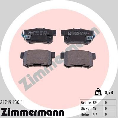 Задні дискові колодки Zimmermann 217191501