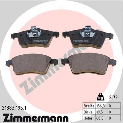 218831951 Zimmermann Передні гальмівні колодки