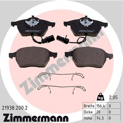 Гальмівні колодки Zimmermann 219382002 ціна, від 37.33 USD