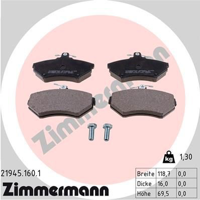 219451601 Zimmermann Передні гальмівні колодки