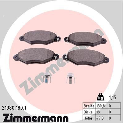 219801801 Zimmermann Передні гальмівні колодки