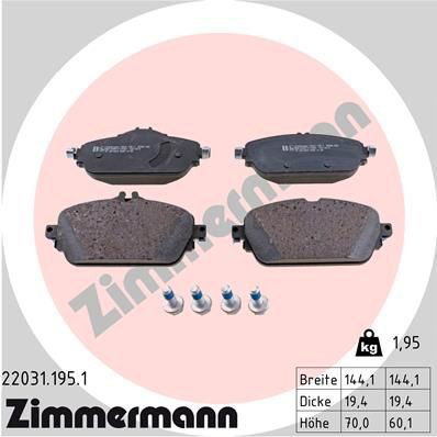 Гальмівні колодки Zimmermann 220311951 ціна, від 57.02 USD