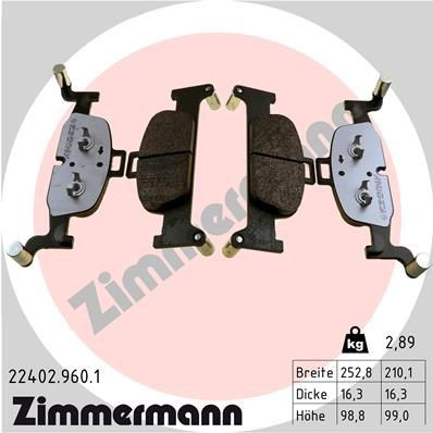 224029601 Zimmermann Передні гальмівні колодки