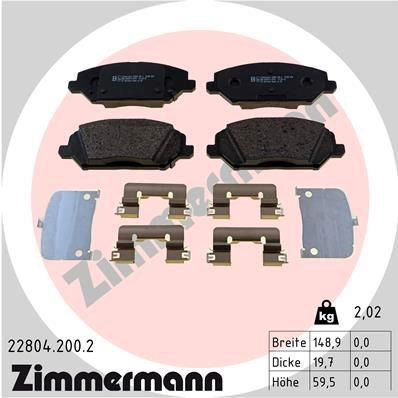 228042002 Zimmermann Передні гальмівні колодки