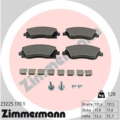 232251701 Zimmermann Передні гальмівні колодки