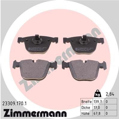 Задні дискові колодки Zimmermann 233091701