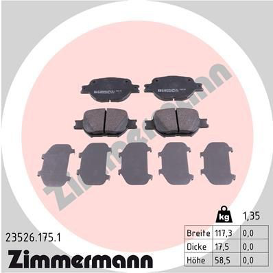 235261751 Zimmermann Передні гальмівні колодки