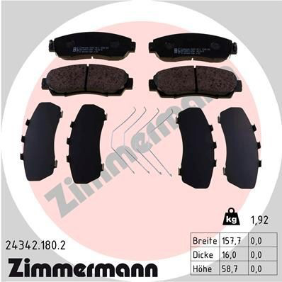 Тормозні колодки Zimmermann 243421802