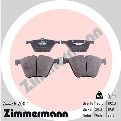 244362001 Zimmermann Передні гальмівні колодки