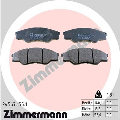 245671551 Zimmermann Передні гальмівні колодки