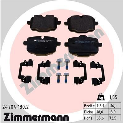 247041802 Zimmermann Колодки гальмівні задні, дискові