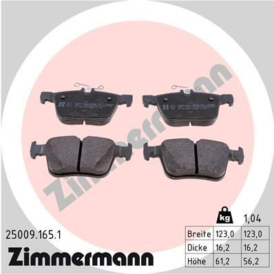Задні гальмівні колодки 250091651 Zimmermann