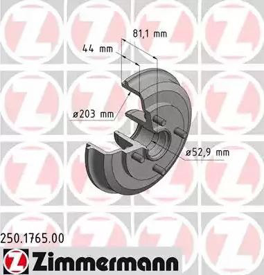 Барабан гальмівний задній Zimmermann 250176500 ціна, від 39.98 USD