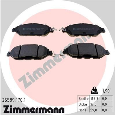 Тормозні колодки Zimmermann 255891701