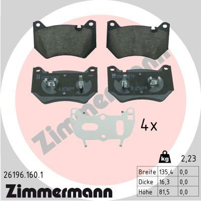 Тормозні колодки Zimmermann 261961601