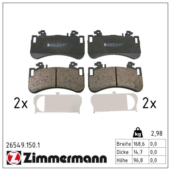 Передні тормозні колодки A0004206003 Mercedes
