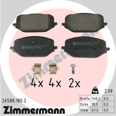 265881802 Zimmermann Передні гальмівні колодки