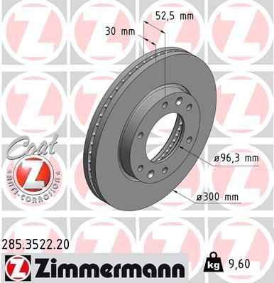 285352220 Zimmermann Гальмо дискове переднє
