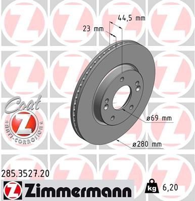 285352720 Zimmermann Гальмо дискове переднє