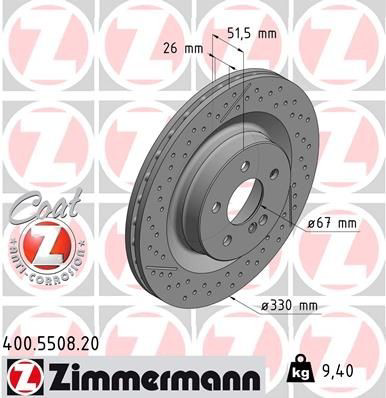 Задні дискові гальма Zimmermann 400550820 ціна, від 91.24 USD