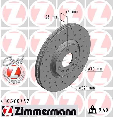 Гальмівні диски передні 430260752 Zimmermann
