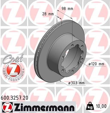 600325720 Zimmermann Дискові гальма