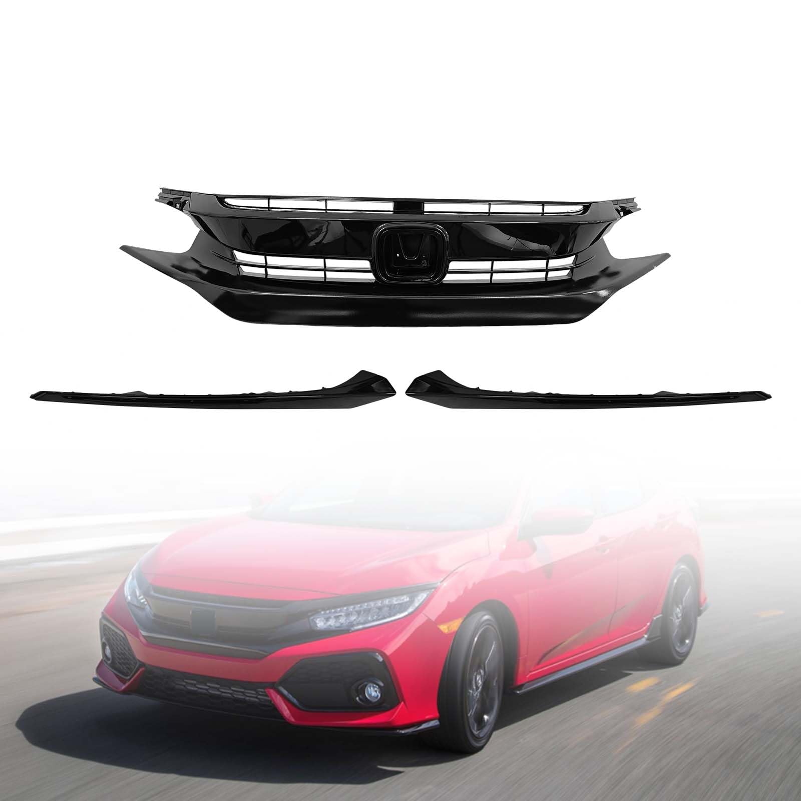 Решітка радіатора на Honda Civic X FC, FK