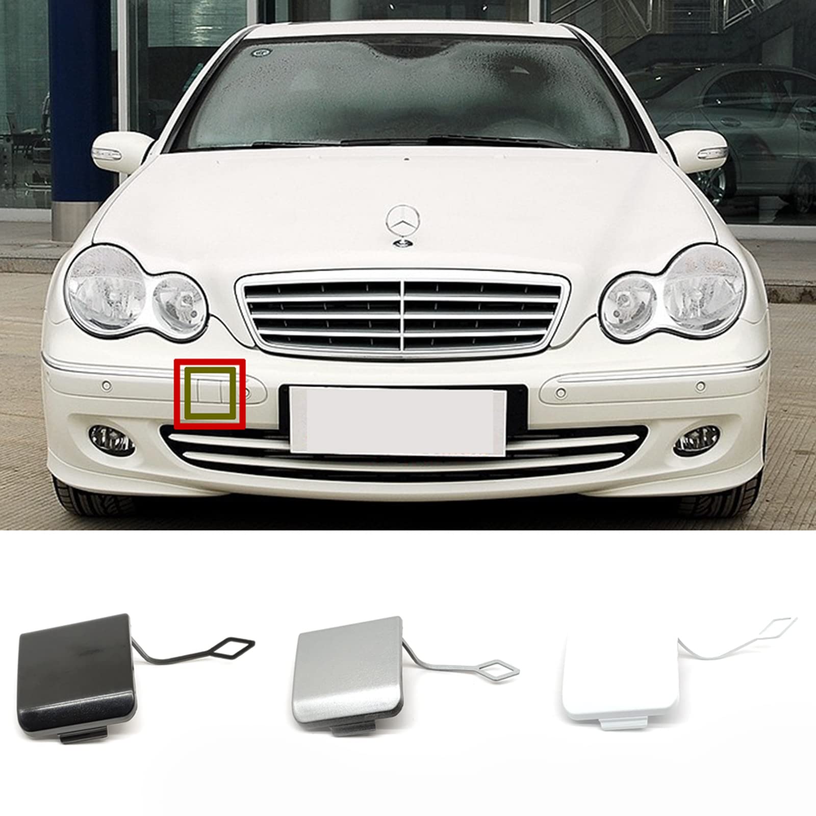 Заглушка бампера буксирувального гака, передня Mercedes C седан (W203) (2000 - 2007) ціна, від 8.87 USD