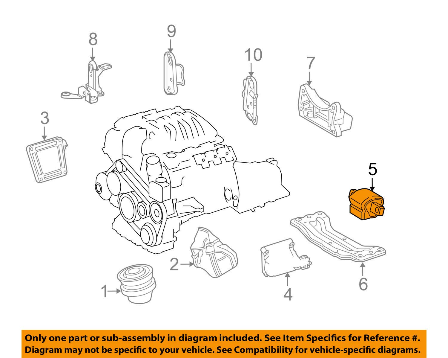 4898086 General Motors Опора кпп