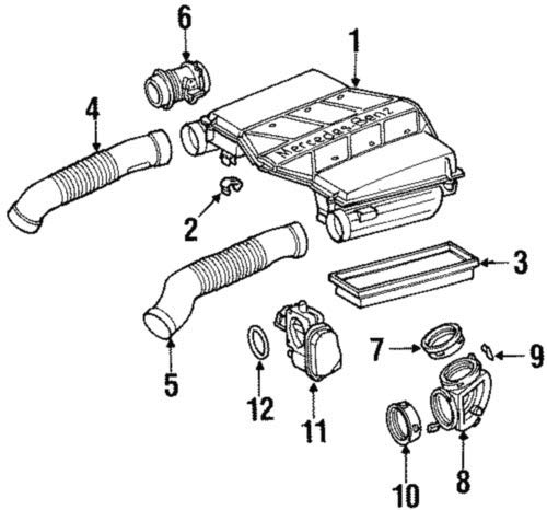 Шланг повітряний вентиляції картера на Mercedes V  638