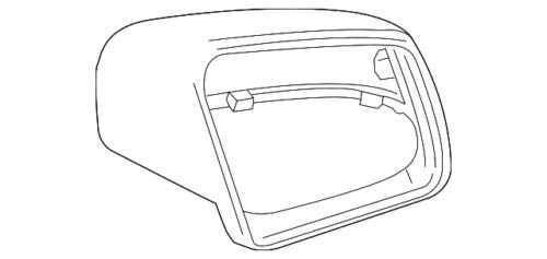 Накладка правого дзеркала заднього виду Mercedes A16681001019650 ціна, від 37.75 USD