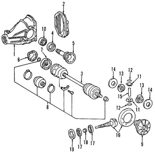 Підшипник хвостовика заднього моста, зовнішній ZF Parts 0750117308 ціна, від 22.00 USD