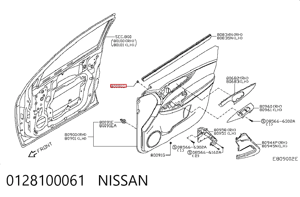 Пістон (кліп) кріплення підкрилки переднього крила Daihatsu 9018906018000 ціна, від 0.52 USD