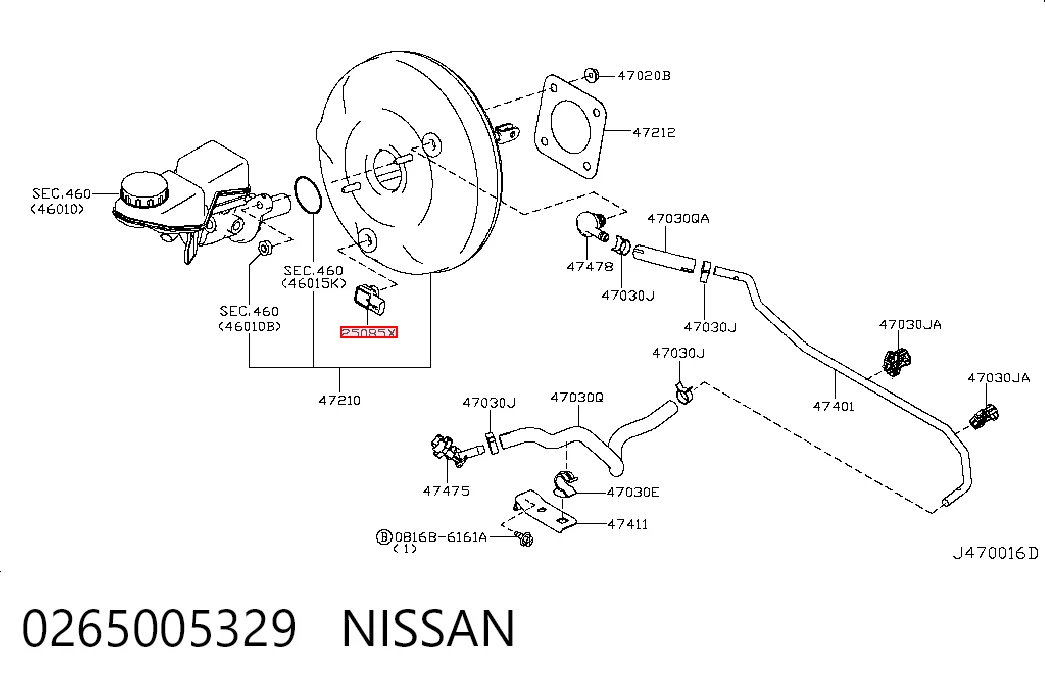 0265005329 Nissan/Infiniti Датчик тиску наддуву турбіни
