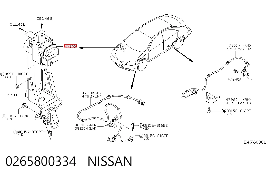 Блок АБС гідравлічний Nissan Primera седан (P12) (2002 - 2008) ціна, від 28.22 USD