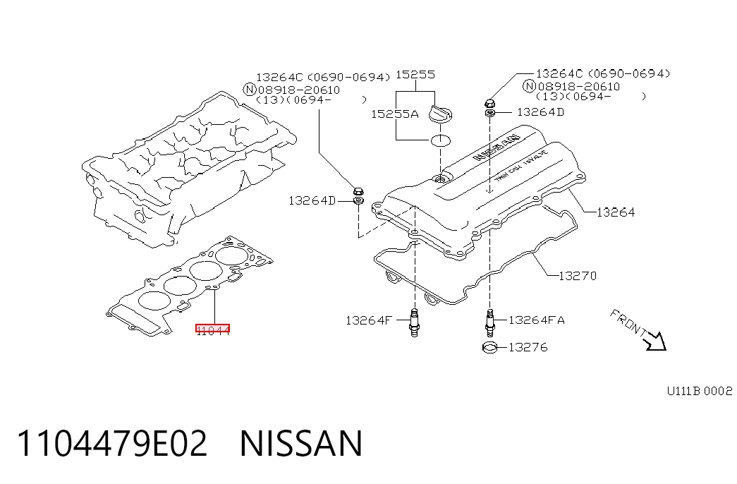 Прокладка ГБЦ Nissan Primera седан (P10) (1990 - 1996) ціна, від 15.23 USD