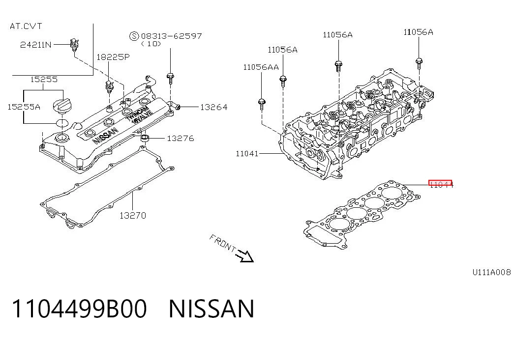 Прокладка під головку на Nissan Micra  K11
