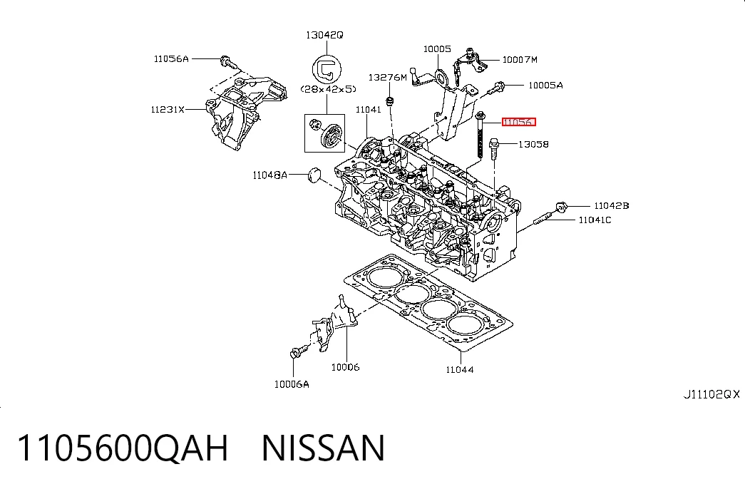 Болт кріплення головки блоку циліндрів на Renault Kangoo I KC0, KC1