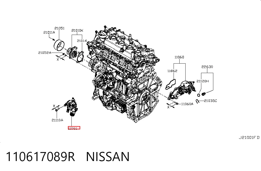  Корпус термостата Renault DUSTER 1
