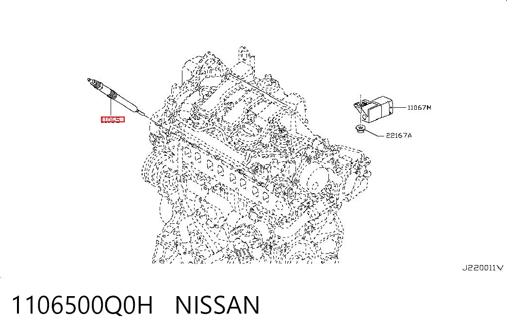 1106500Q0H Nissan/Infiniti Свічки розжарювання