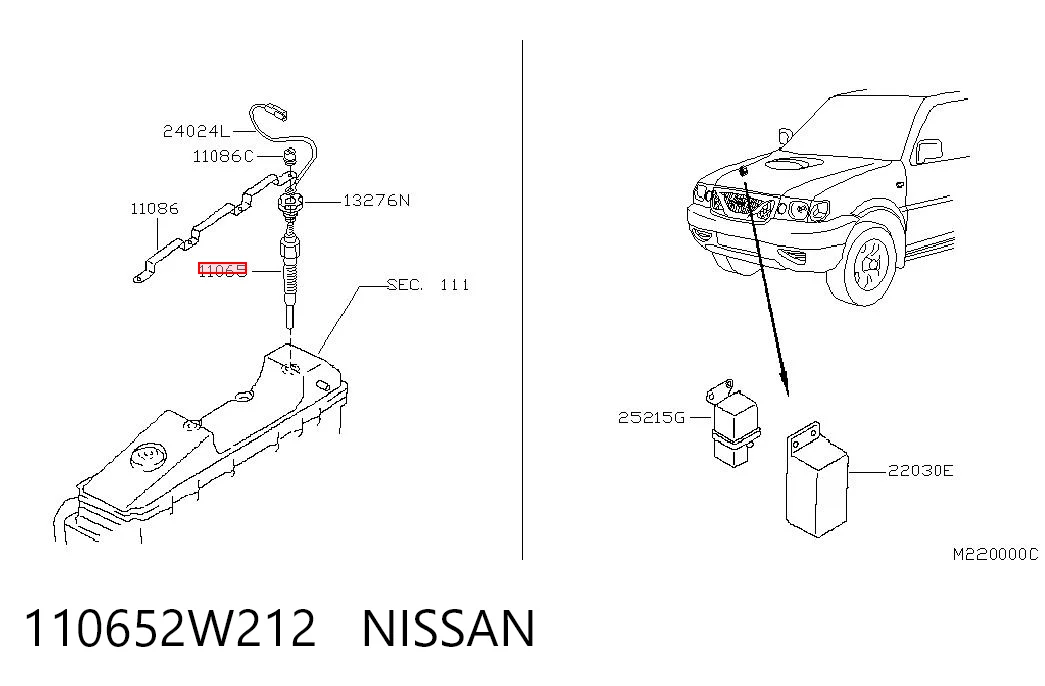 110652W212 Nissan/Infiniti Свічки розжарювання