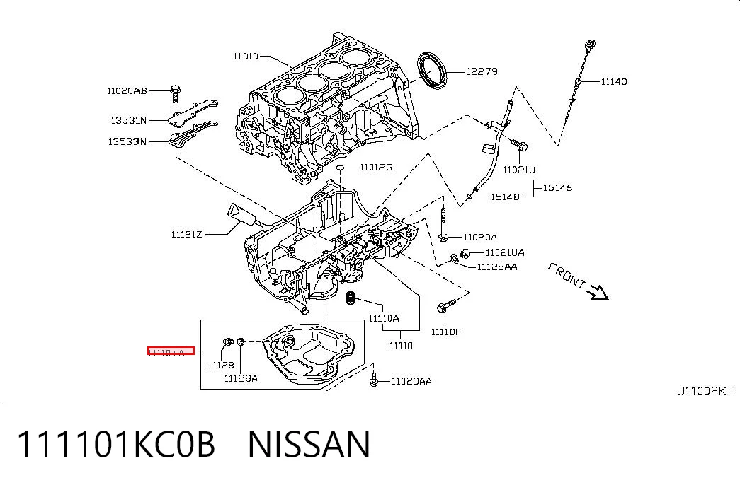 111101KC0B Nissan/Infiniti Картер масляний