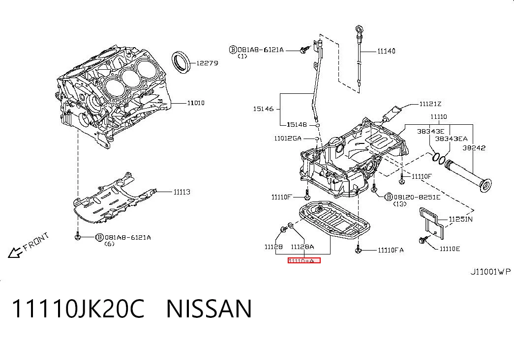 11110JK20C Nissan/Infiniti Картер масляний