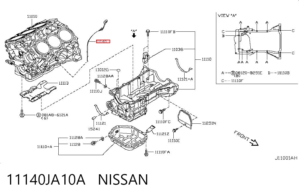 11140JA10A Nissan/Infiniti Покажчик рівня масла