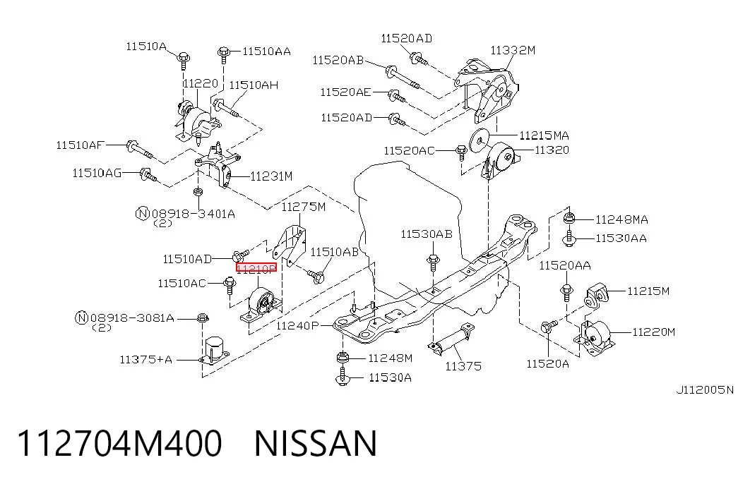 Подушка (опора) двигуна, передня Nissan Almera CLASSIC седан (B10RS) (2006 - 2012) ціна, від 63.95 USD