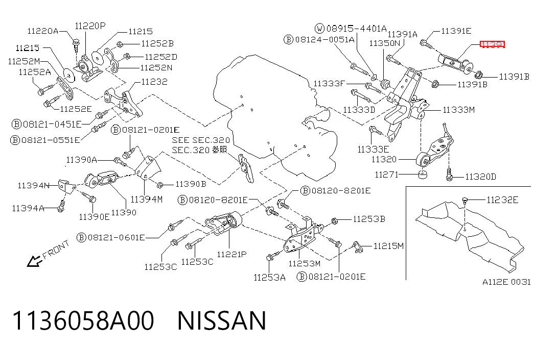 1136058A00 Nissan/Infiniti