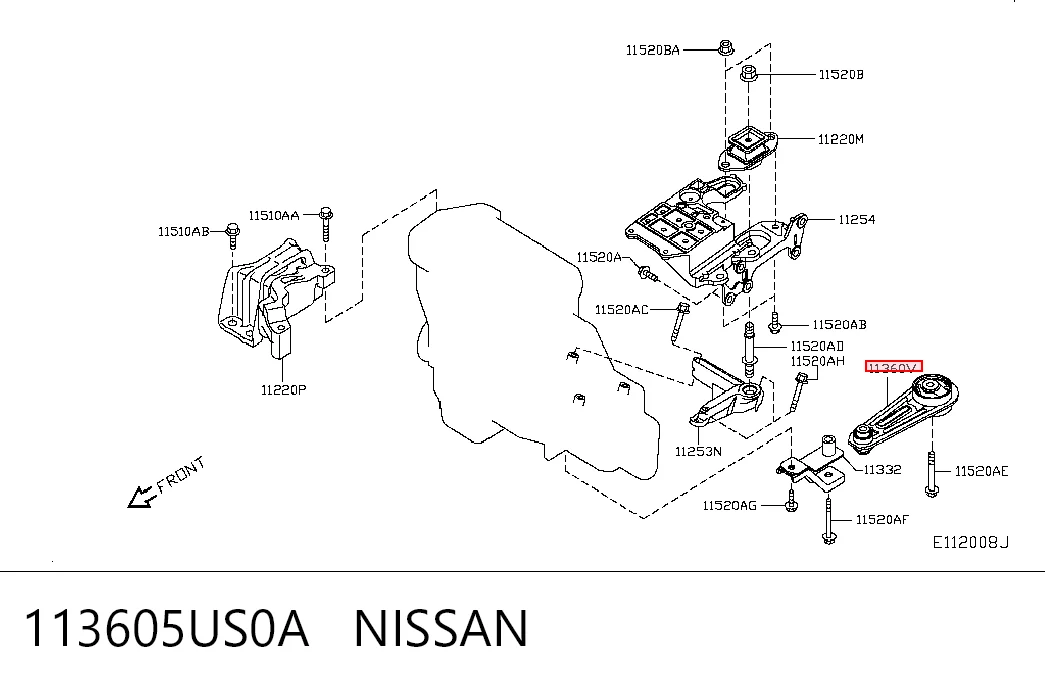 Подушка (опора) двигуна, задня AND 41199095 ціна, від 28.17 USD