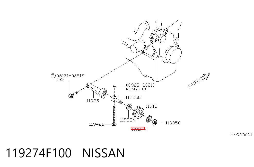  Натяжний ролик Nissan Micra 