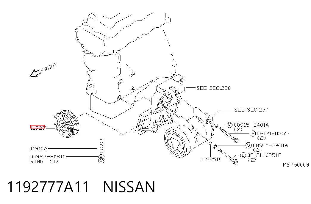 Купити Натяжний ролик Nissan Almera I N15