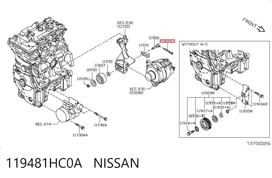 119481HC0A Nissan/Infiniti 